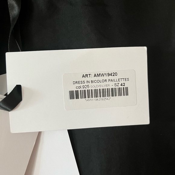 AMEN Cocktail Dress Gold & Silver Sequin 42 6 - Picture 8 of 10